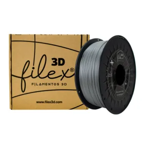 Filamento Filex3D PLA +PREMIUM PLATA